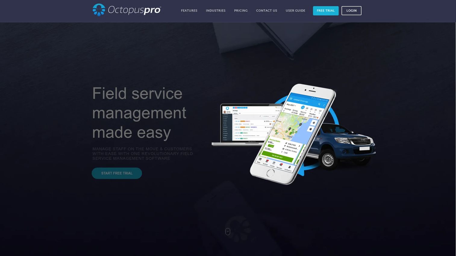 OctopusPro field service management software homepage