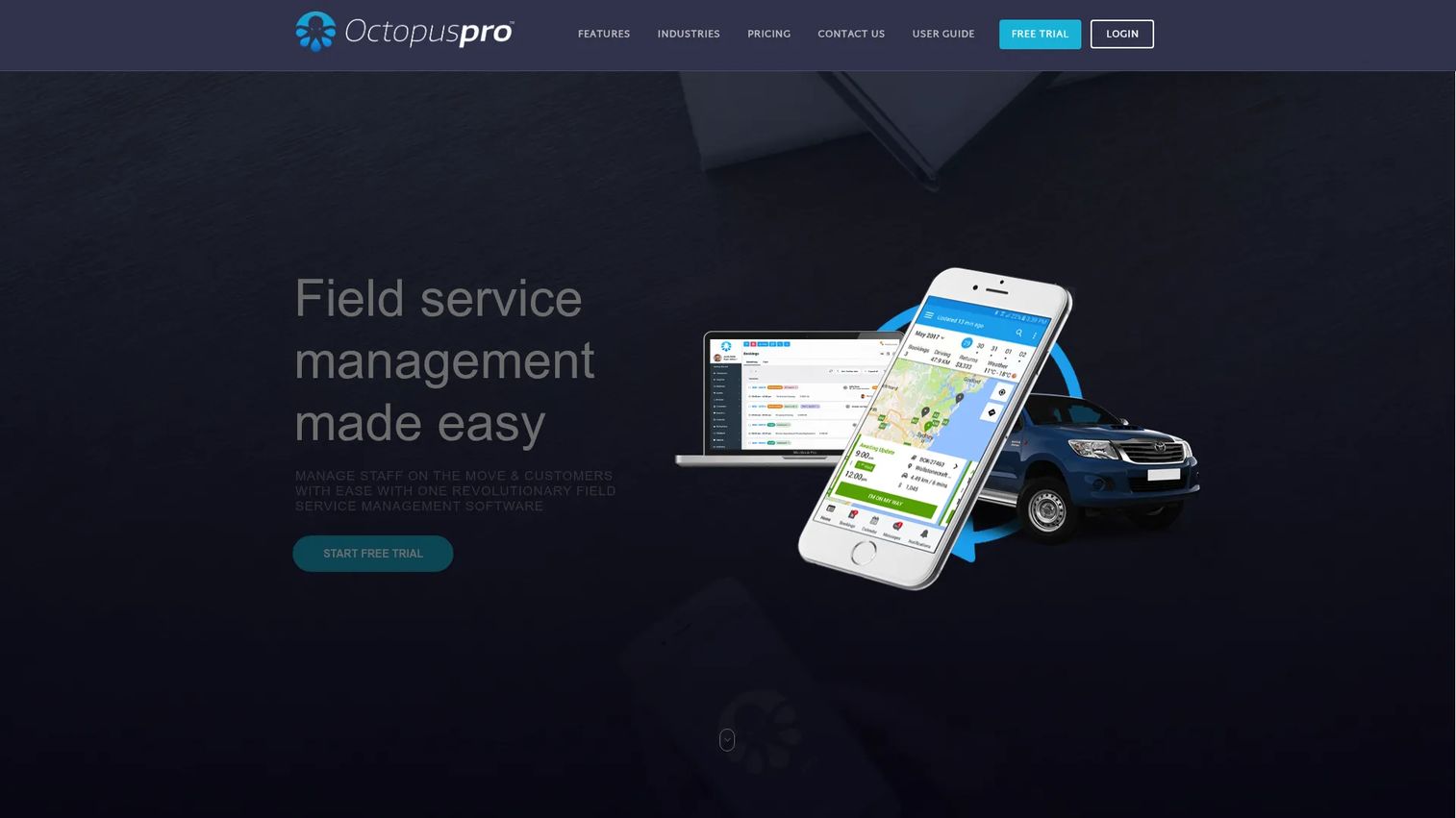 OctopusPro field service management dashboard