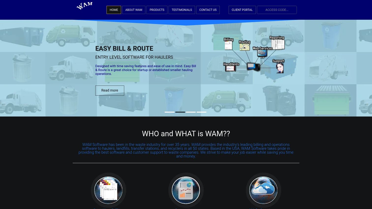 WAM Software waste operations platform