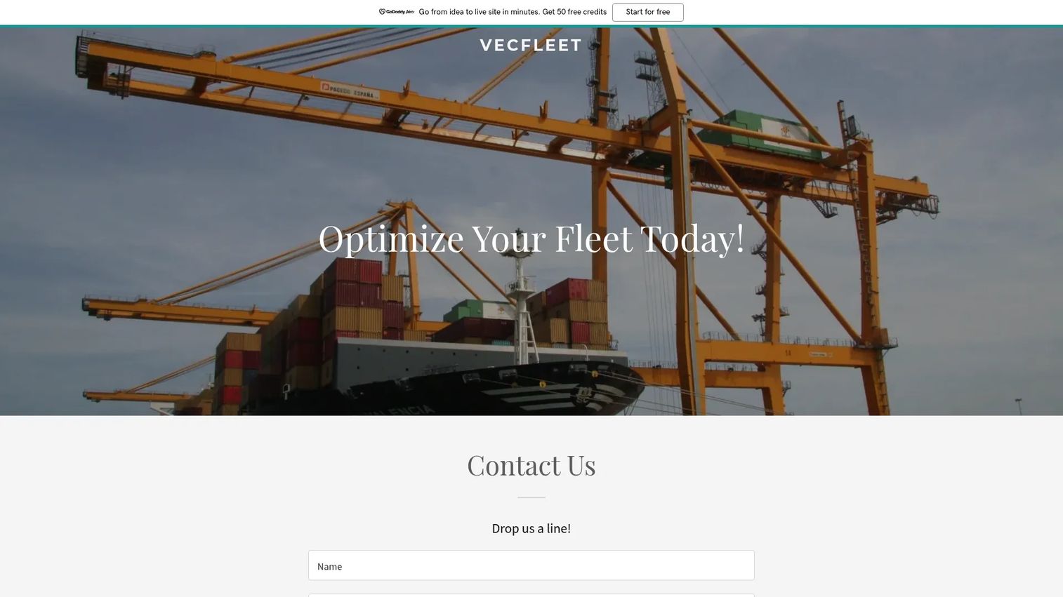 VEC Fleet fleet management software homepage