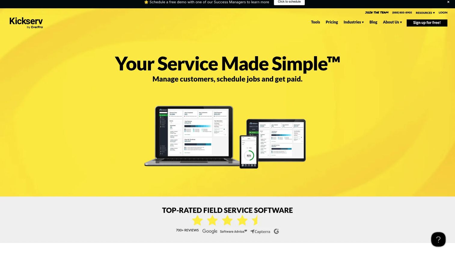 Kickserv field service management software