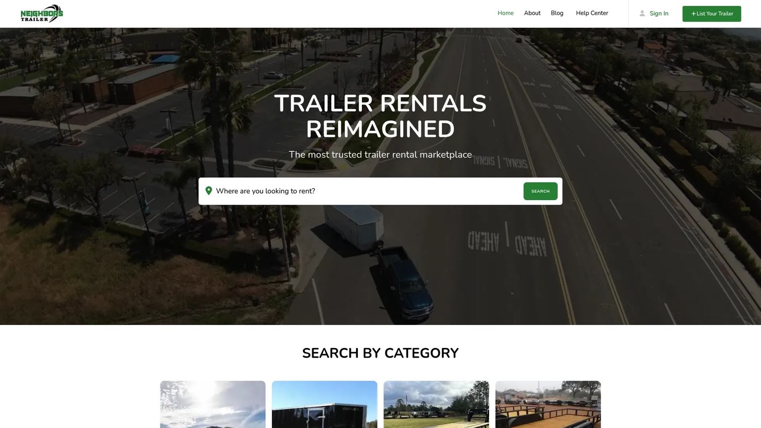 Neighbors Trailer peer-to-peer rental marketplace
