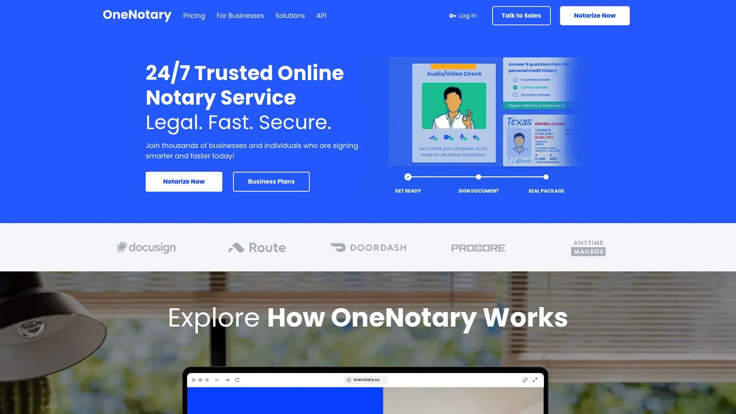 OneNotary online notarization platform