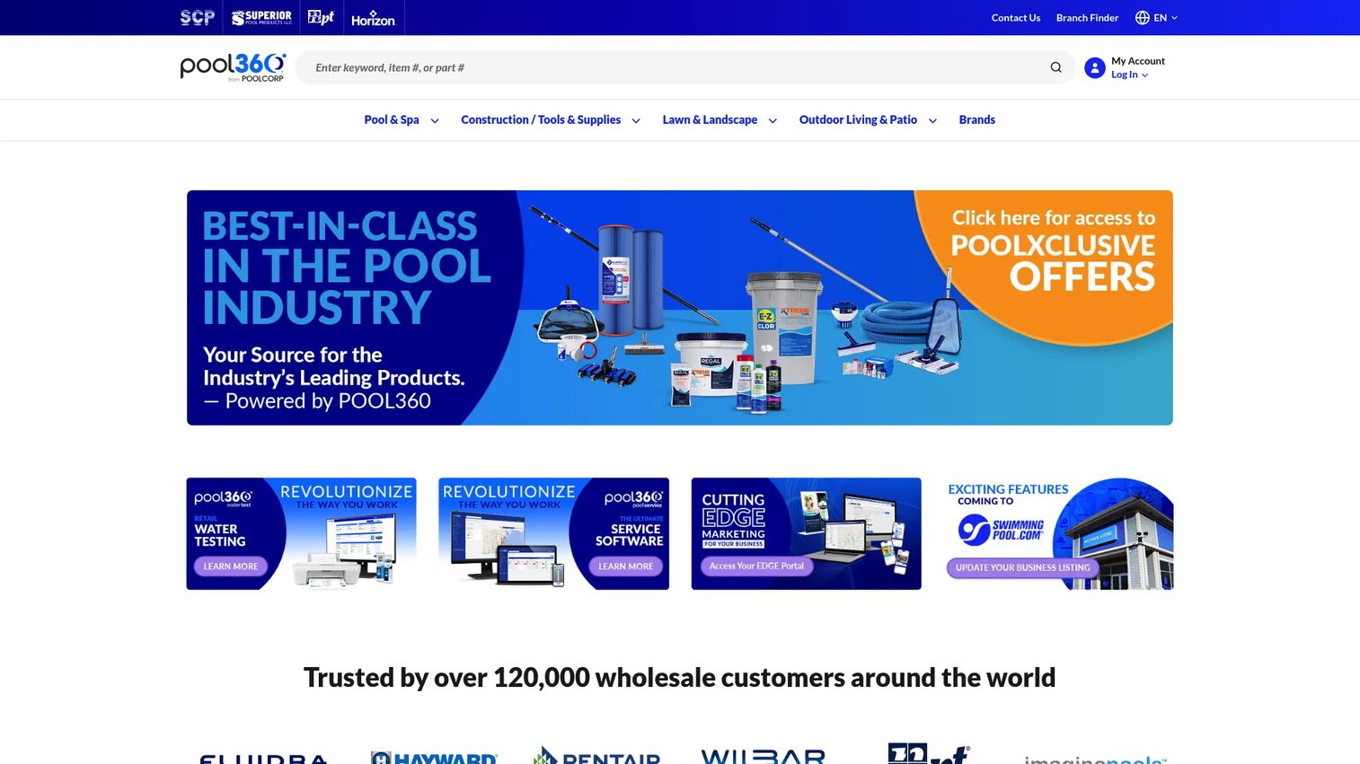 POOL360 PoolService scheduling and water testing interface