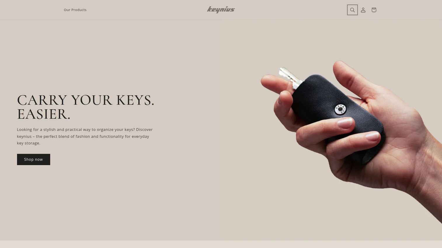 Keynius product homepage