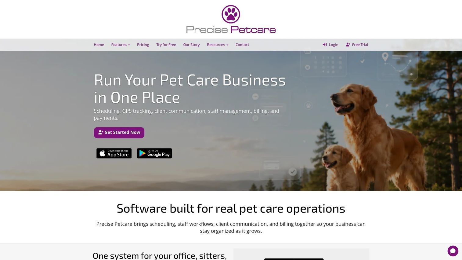 Precise Petcare pet care operations software
