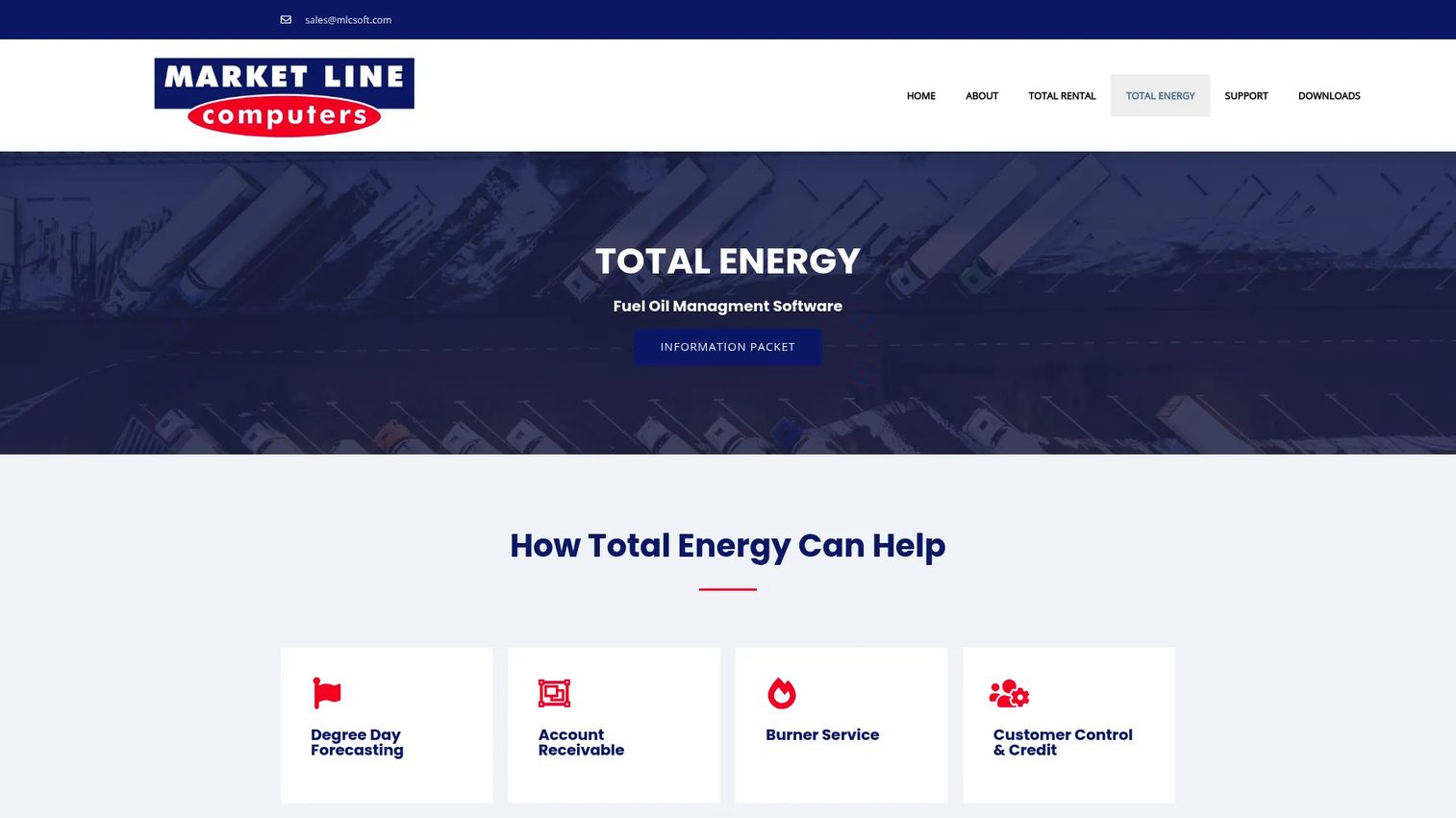 Total Energy fuel oil management software page