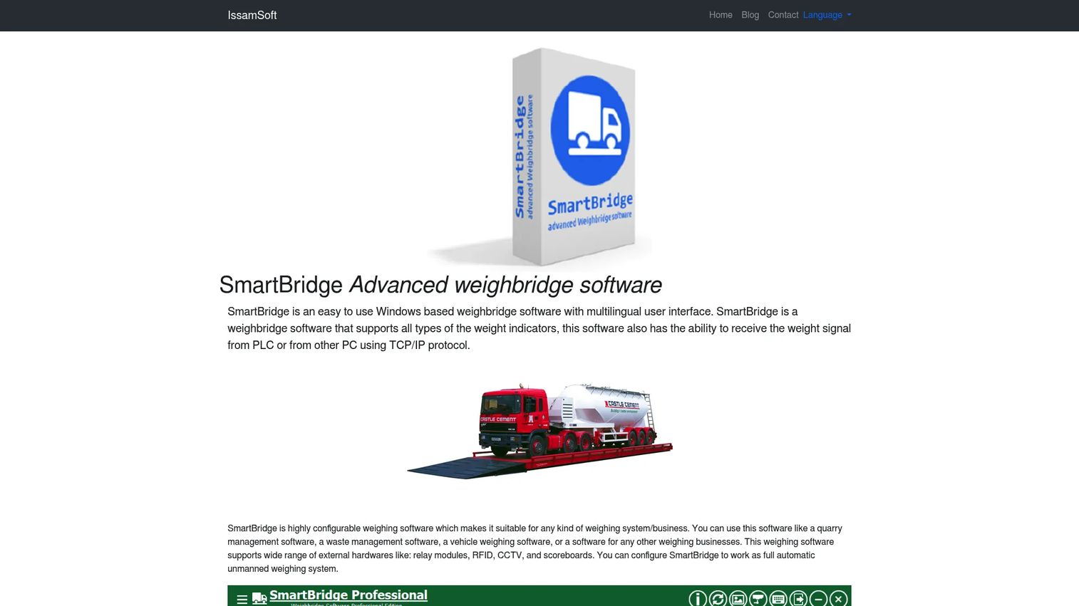 SmartBridge weighbridge software product page