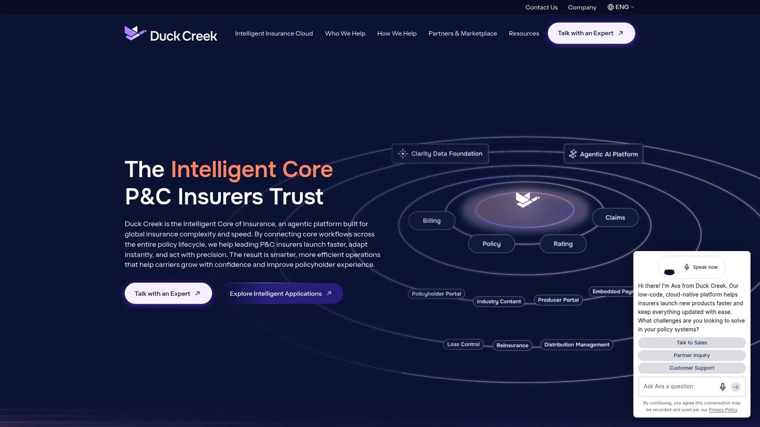 Duck Creek Claims product page