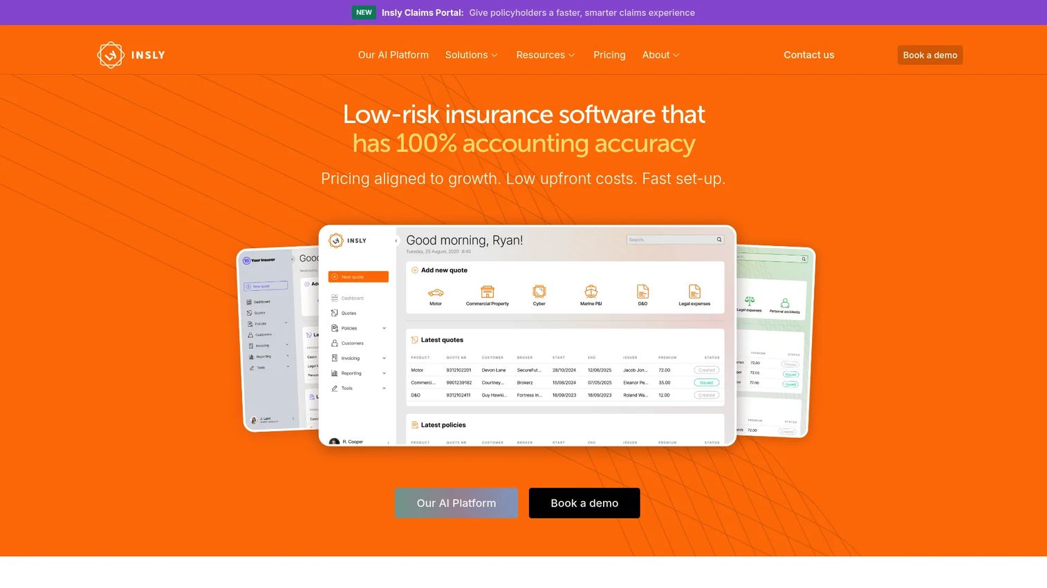 Insly modular insurance operations software