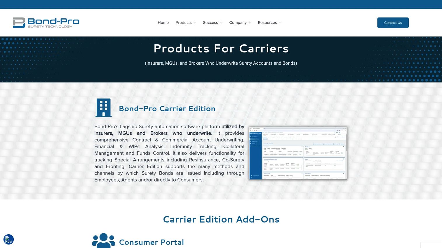 Bond Expedite consumer portal product page
