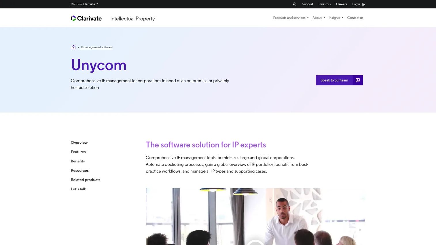 Unycom IP lifecycle management