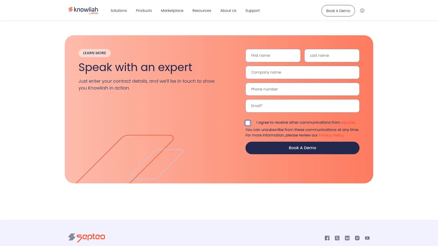 Knowliah legal information management interface