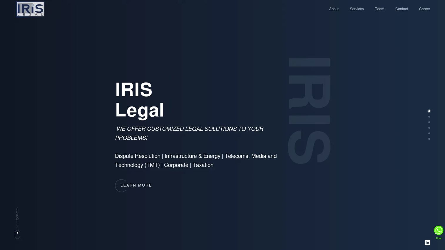 IRIS legal management interface