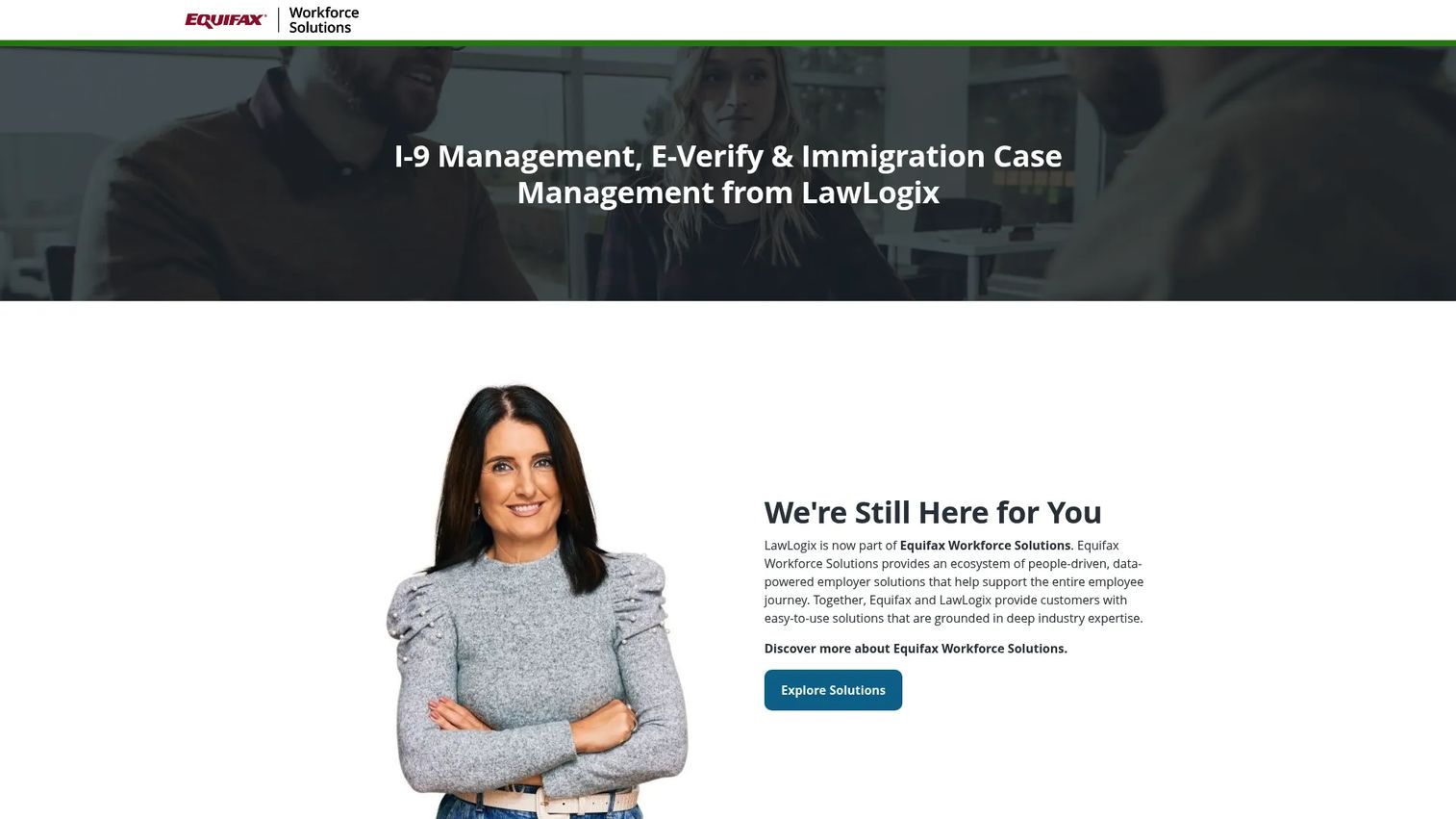 LawLogix immigration compliance software homepage
