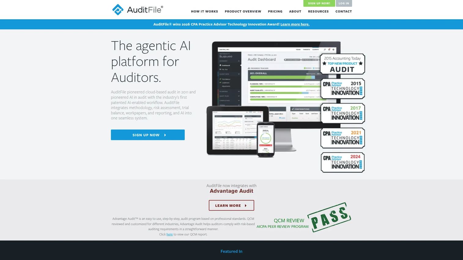 AuditFile audit software interface
