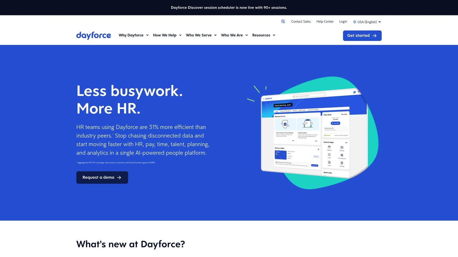 Dayforce HCM platform homepage