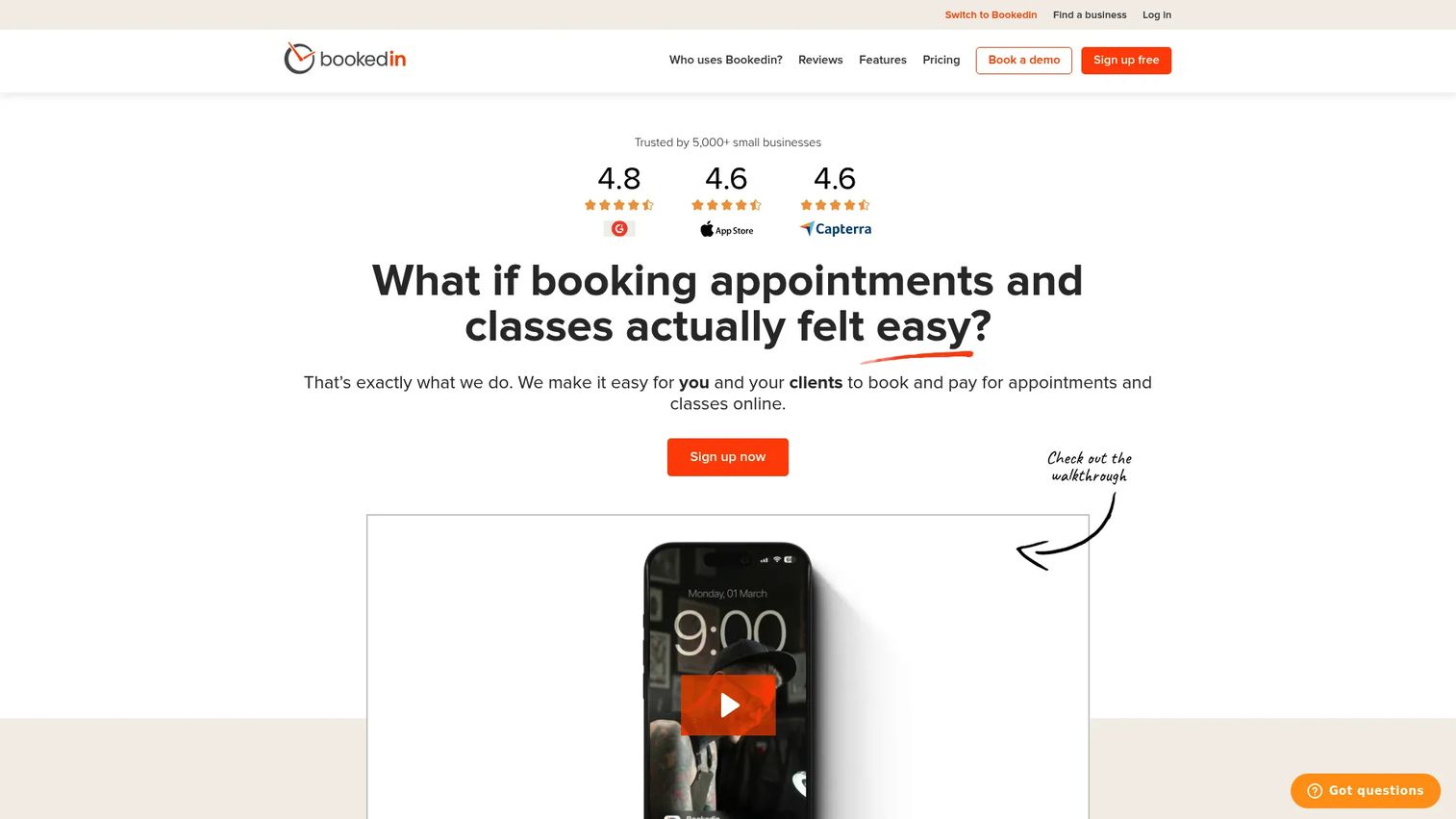 Bookedin appointment scheduling software