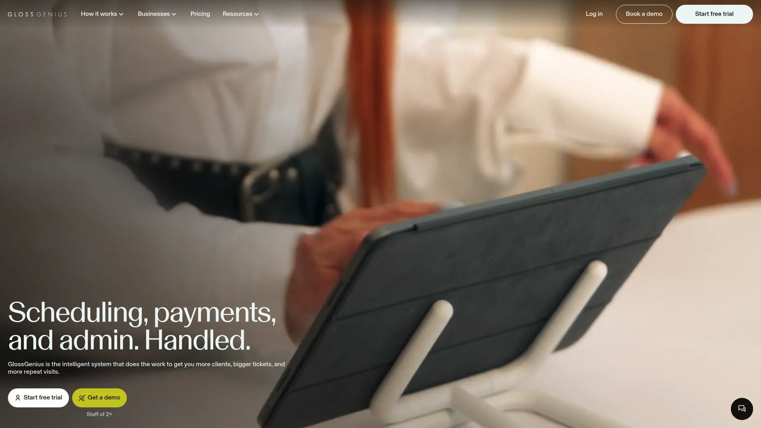 GlossGenius salon and wellness business software
