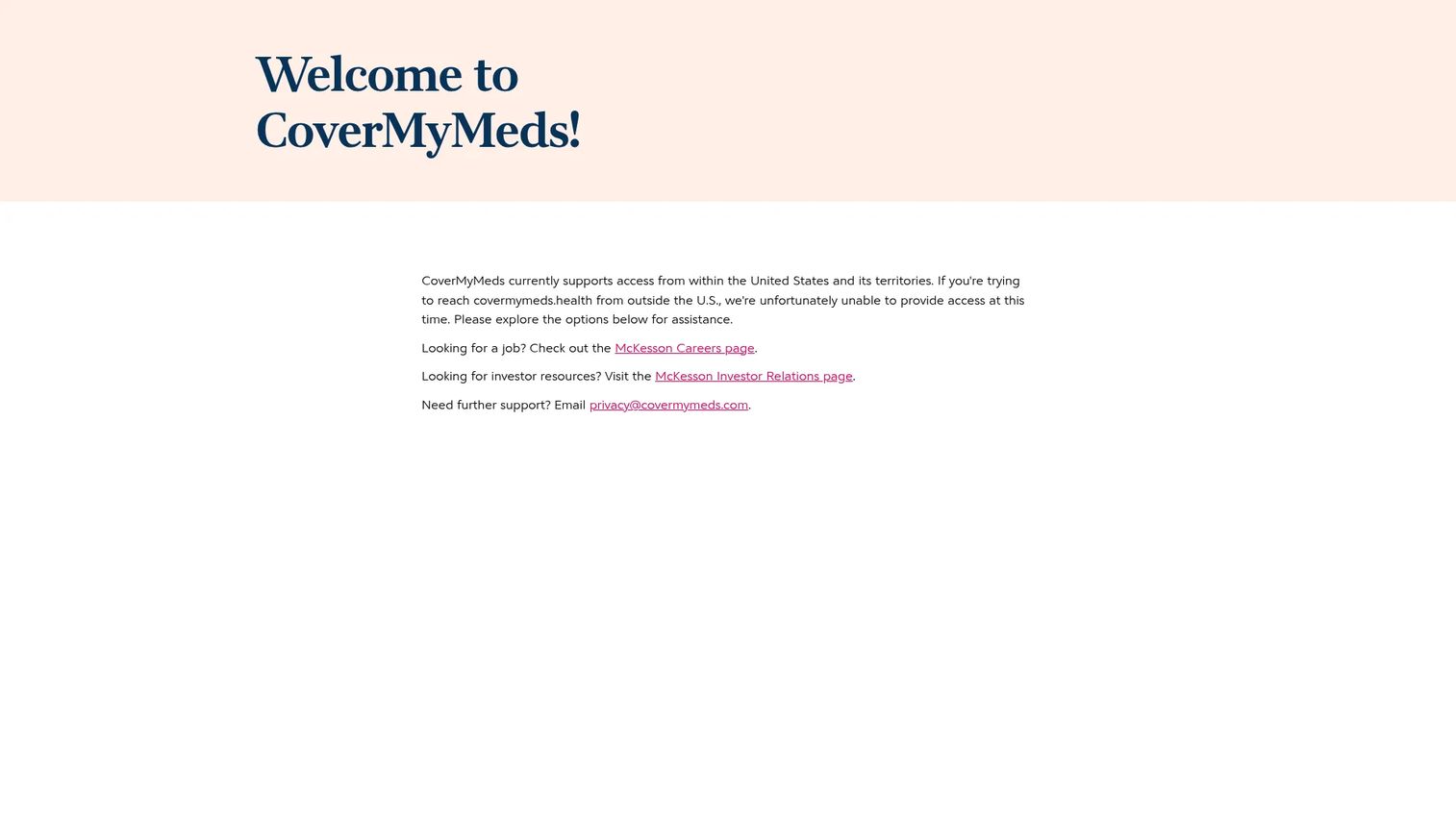 CoverMyMeds electronic prior authorization platform homepage