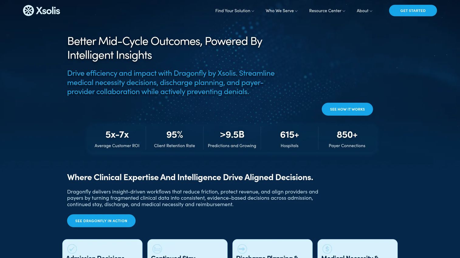 Xsolis utilization management platform homepage