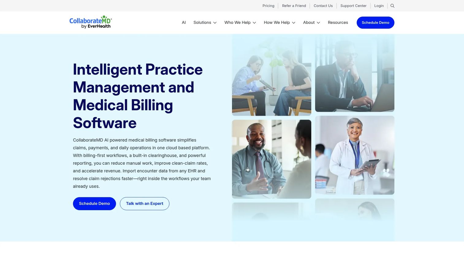 CollaborateMD cloud medical billing and practice management homepage