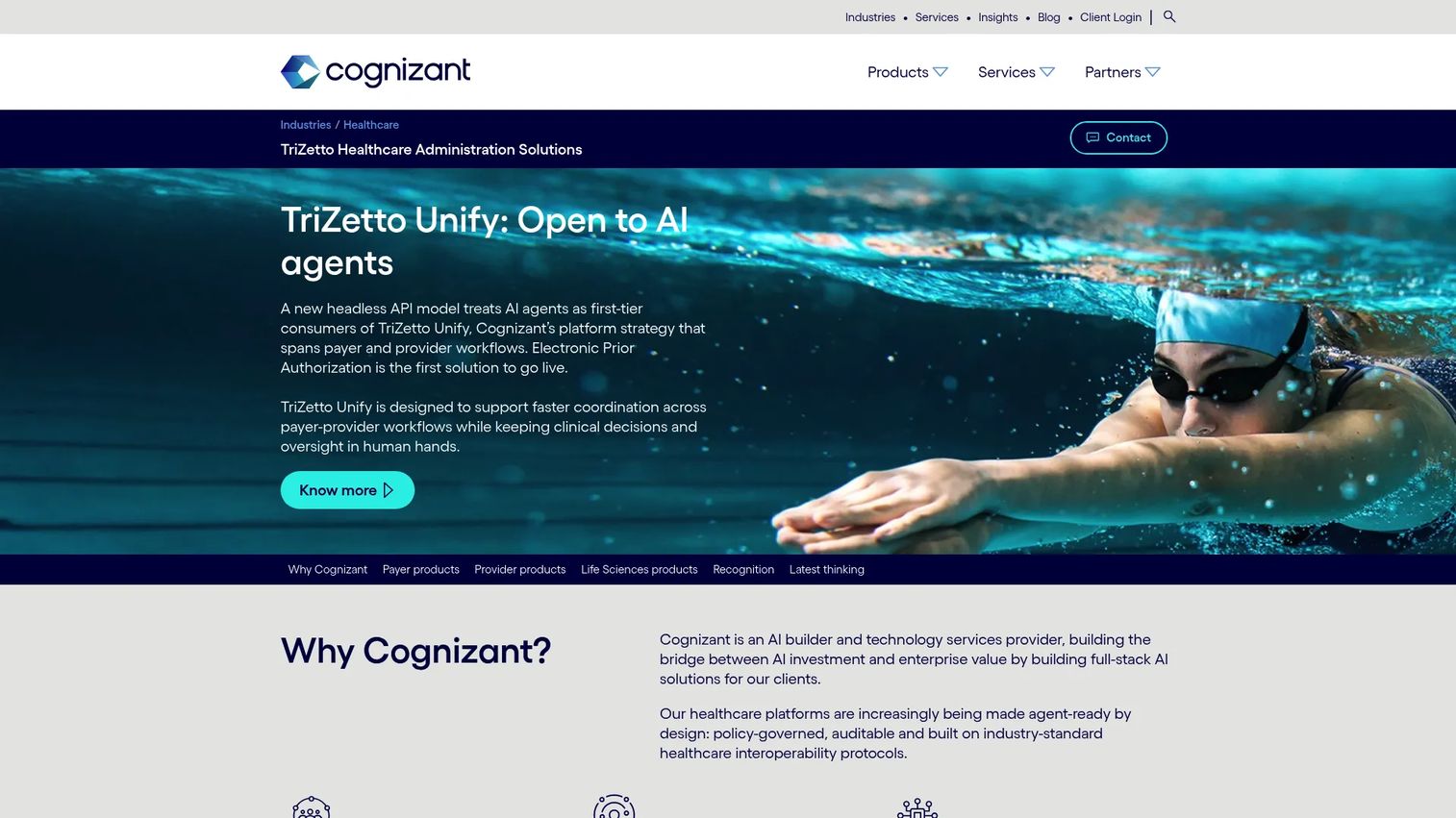 TriZetto healthcare technology solutions homepage