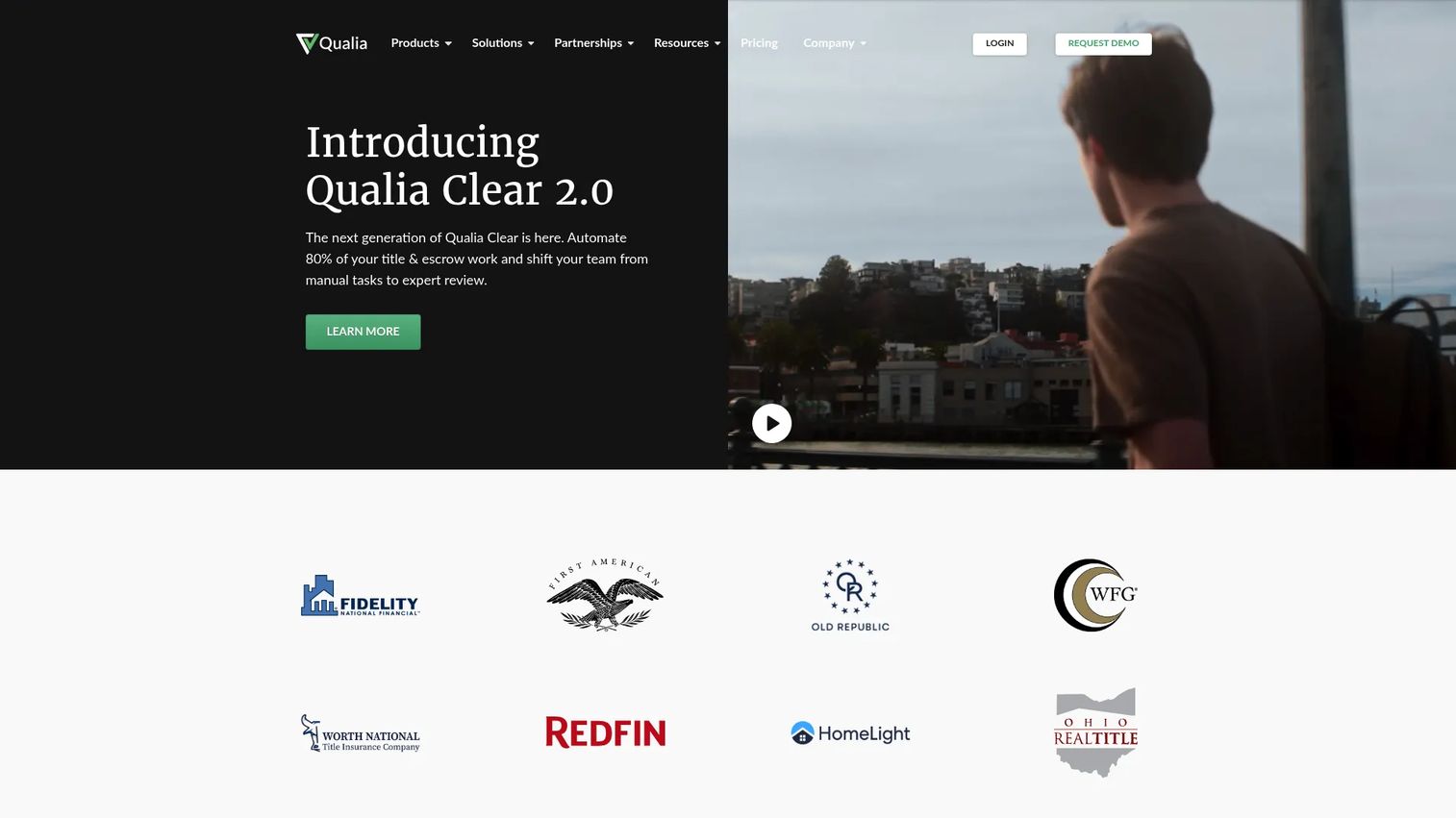 Qualia title and closing software homepage