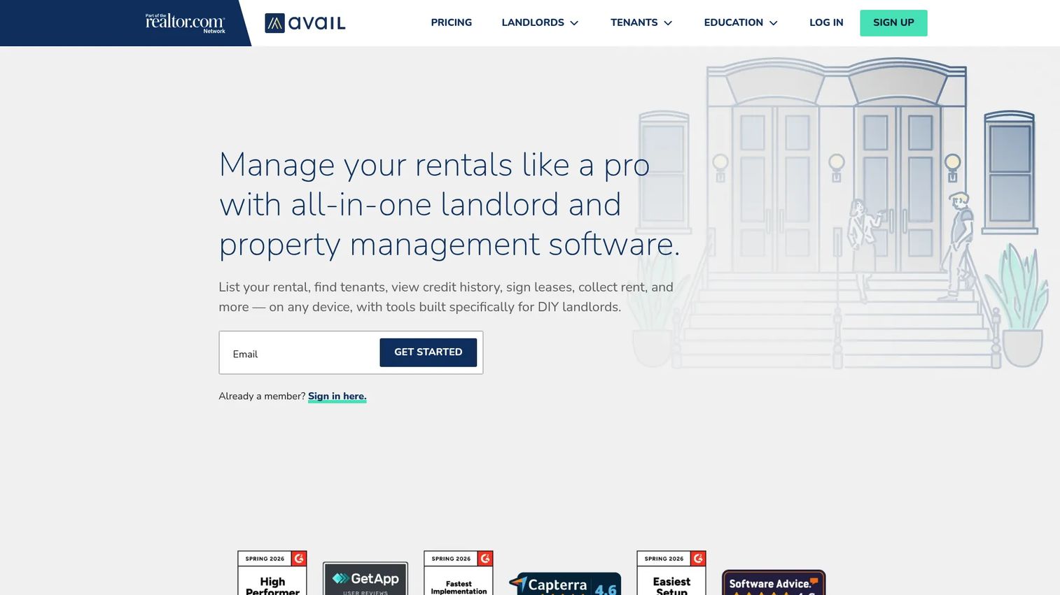 Avail landlord software dashboard