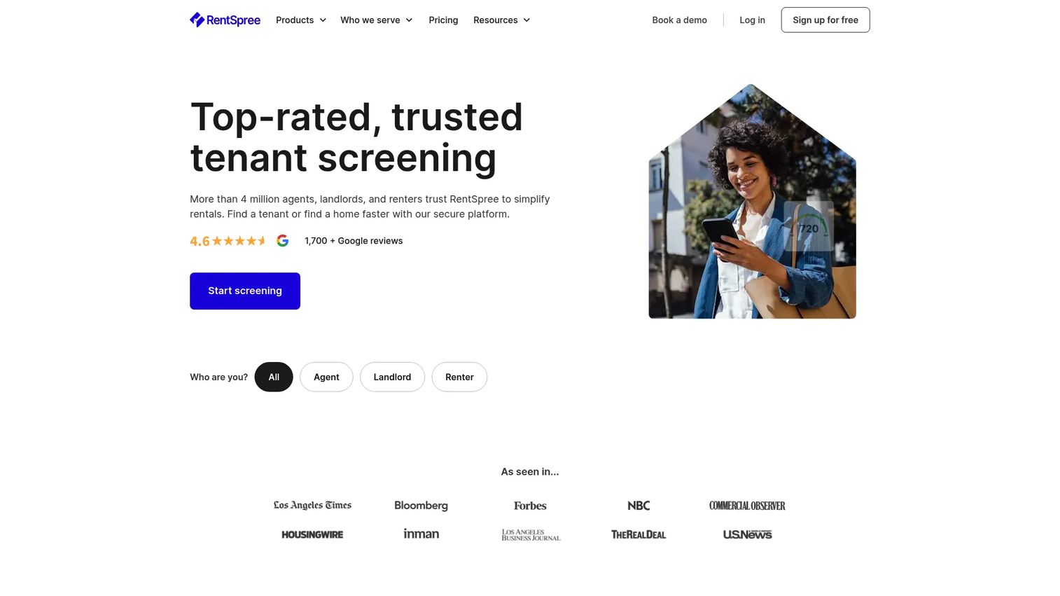 RentSpree tenant screening and rental application platform