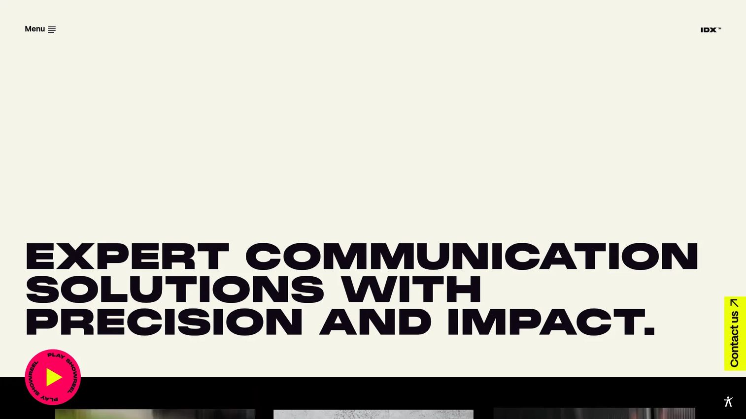 IDX digital communications and marketing company homepage