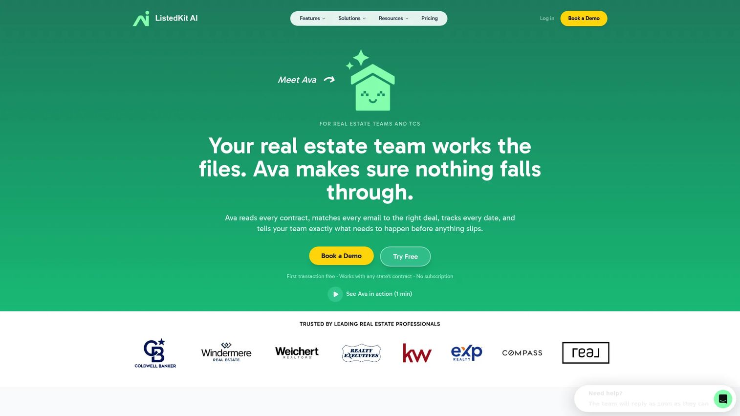 ListedKit AI contract reading and transaction automation