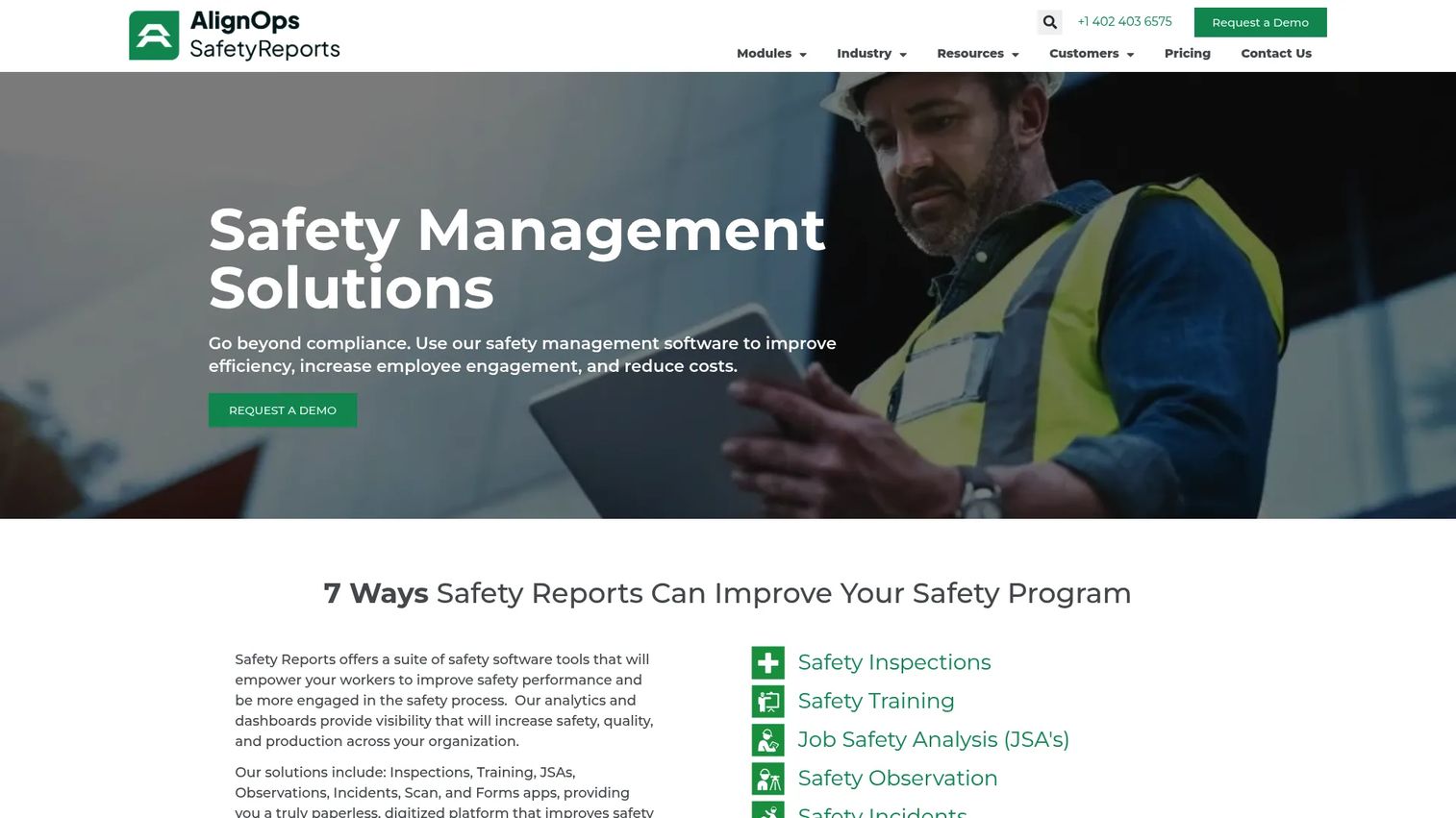 Safety Reports EHS and safety management software homepage