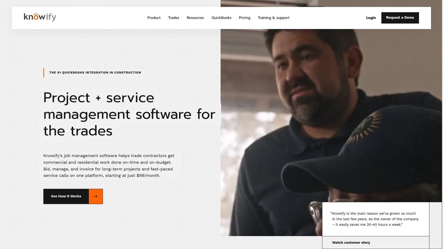 Knowify construction job costing software interface