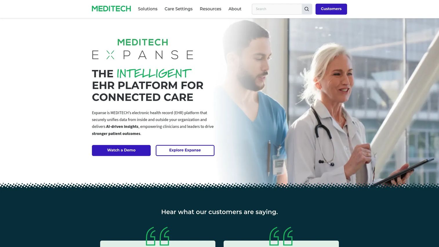 Meditech Expanse platform interface