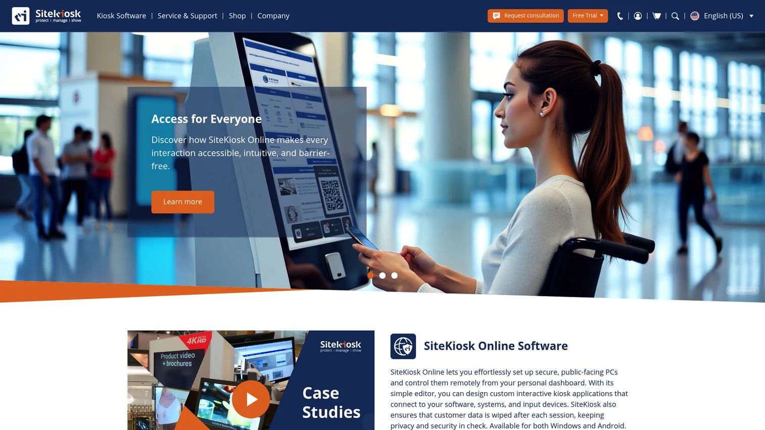 SiteKiosk secure browser and kiosk management interface