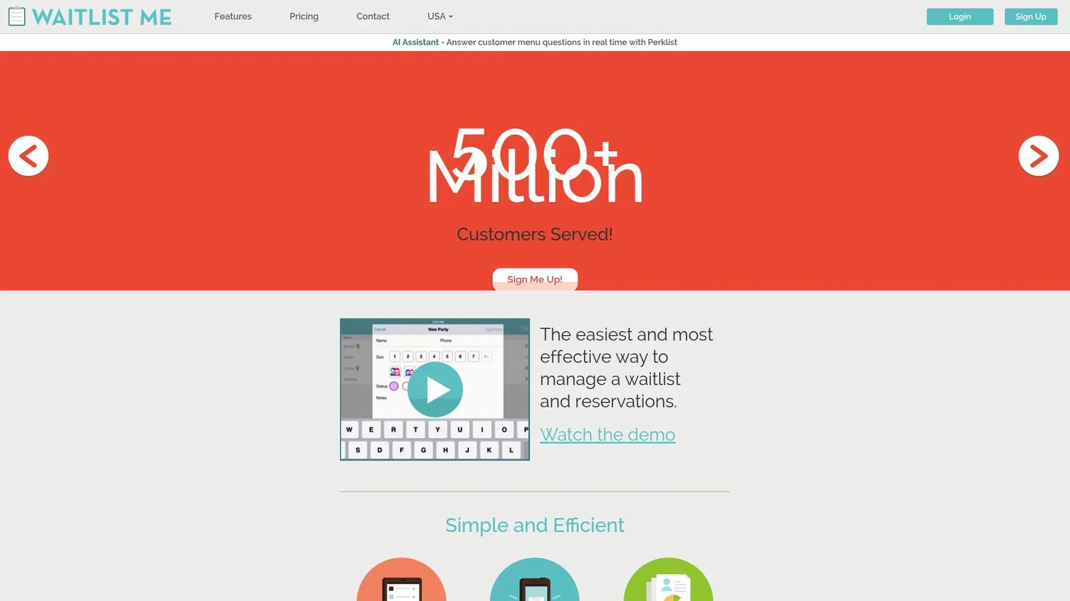 Waitlist Me add notify analyze waitlist software homepage