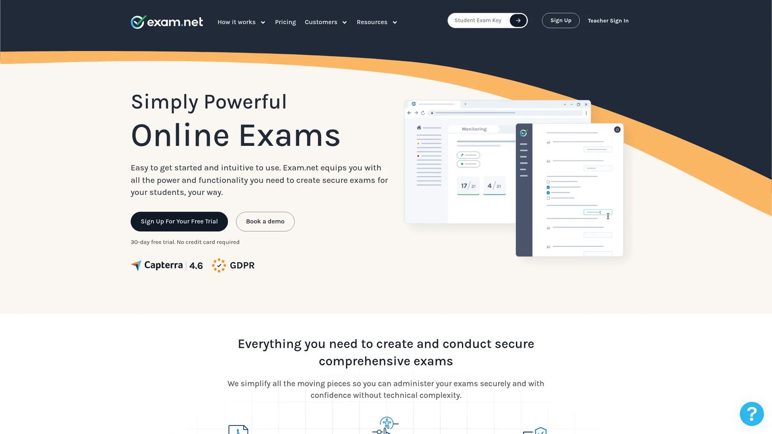 Exam.net secure exam platform for schools