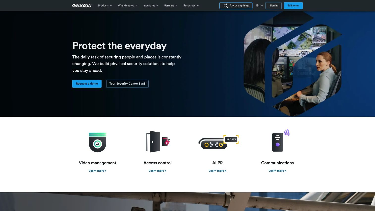 Genetec unified physical security platform Security Center