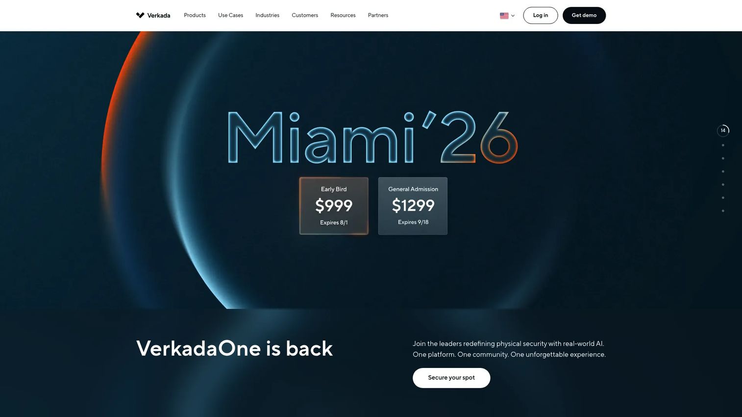 Verkada cloud-managed physical security platform interface