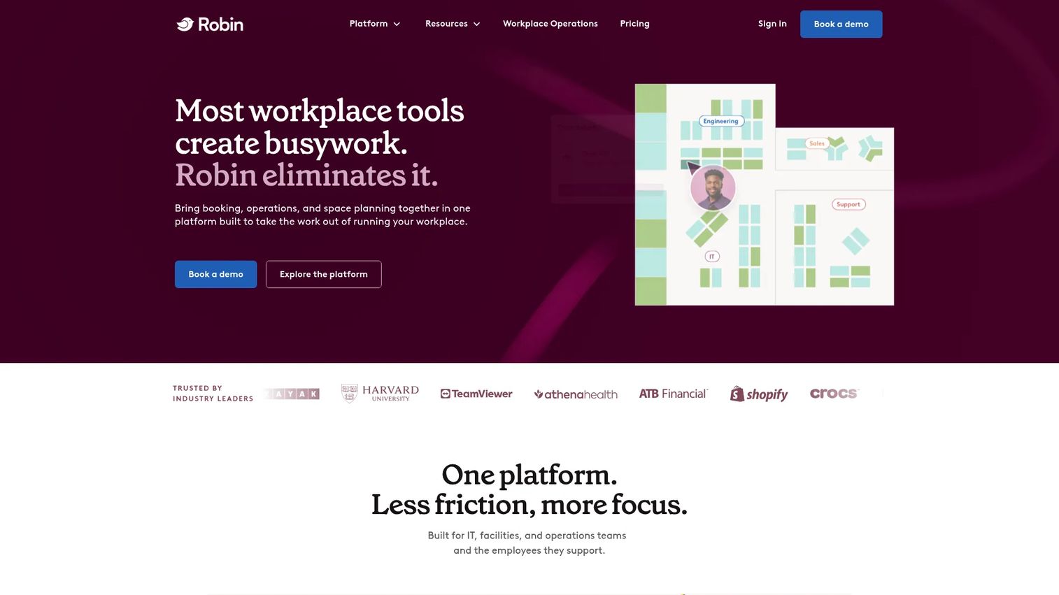 Robin workplace management platform