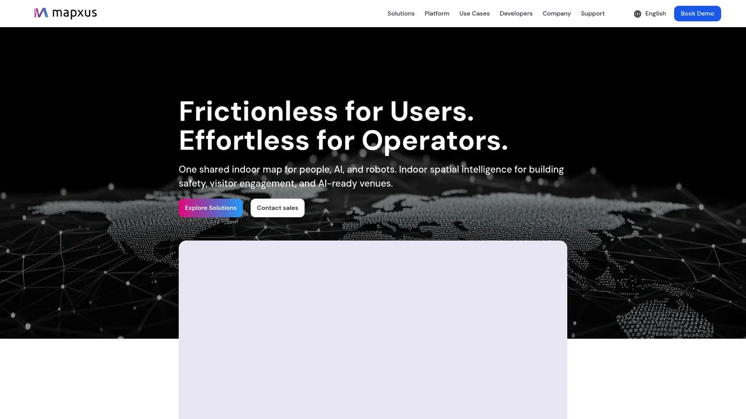 Mapxus app-free indoor mapping and navigation platform homepage