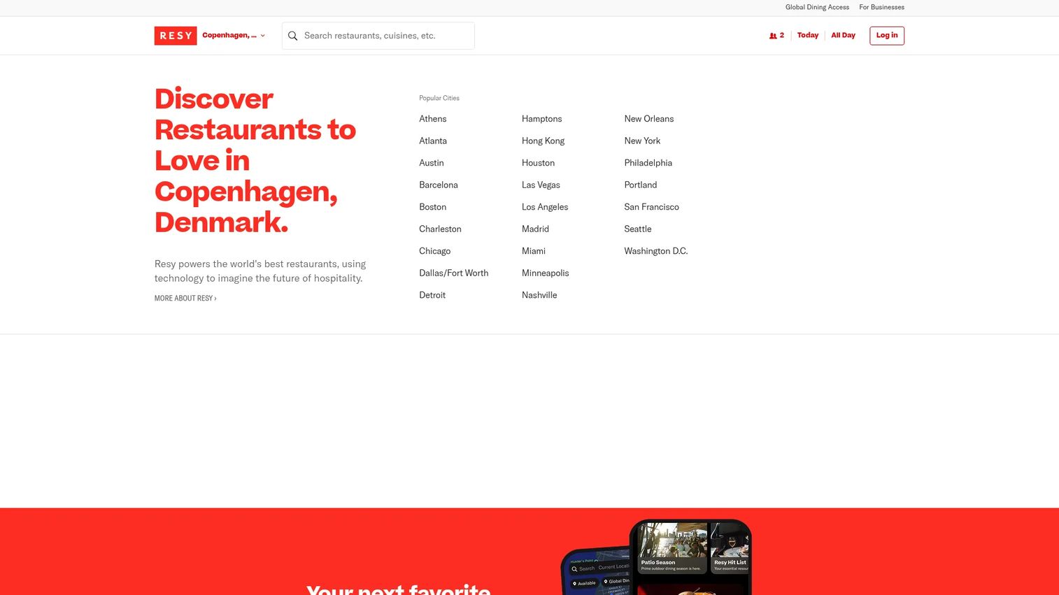 Resy reservation and guest management platform