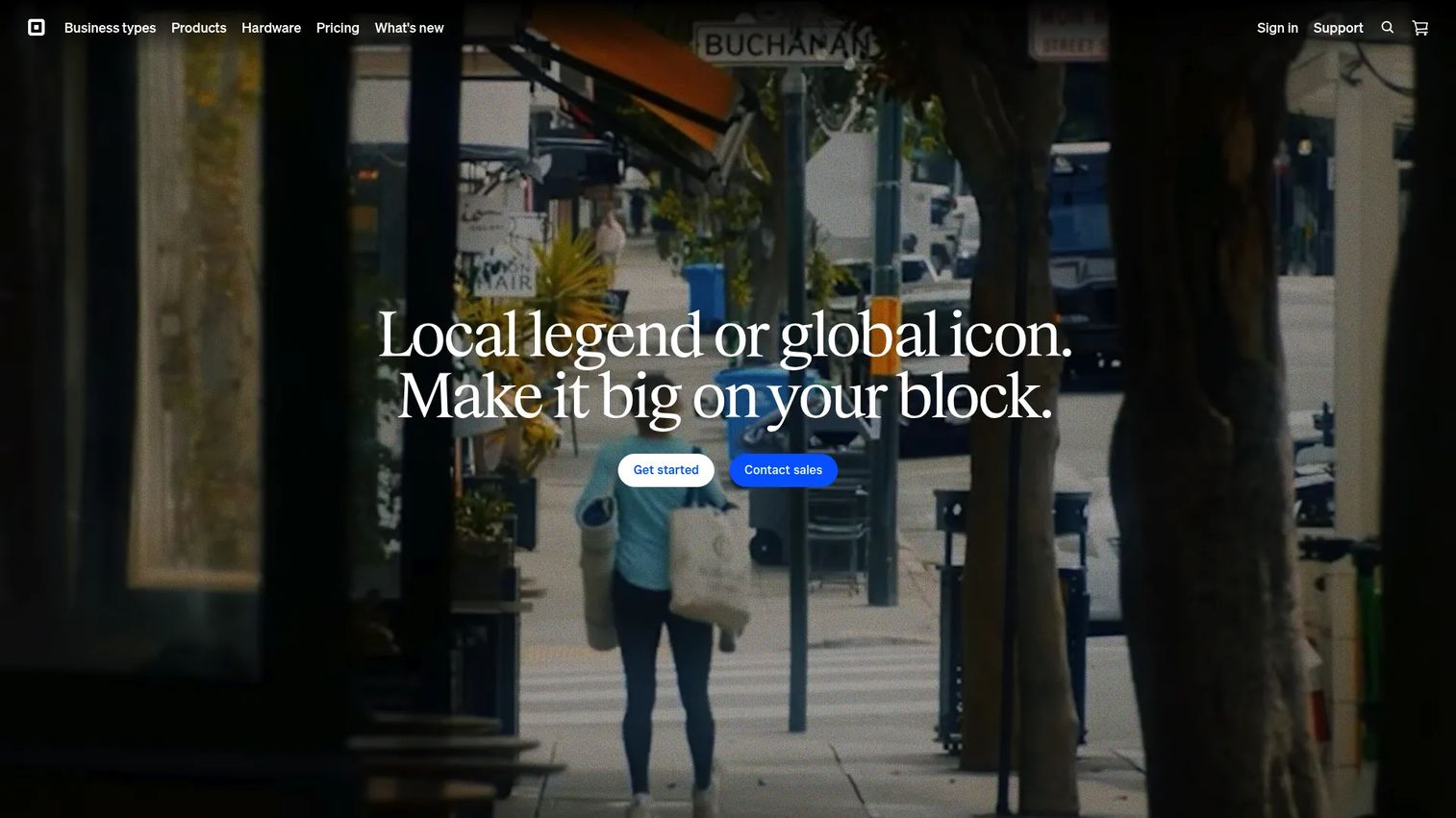 Square Kiosk self-ordering screen