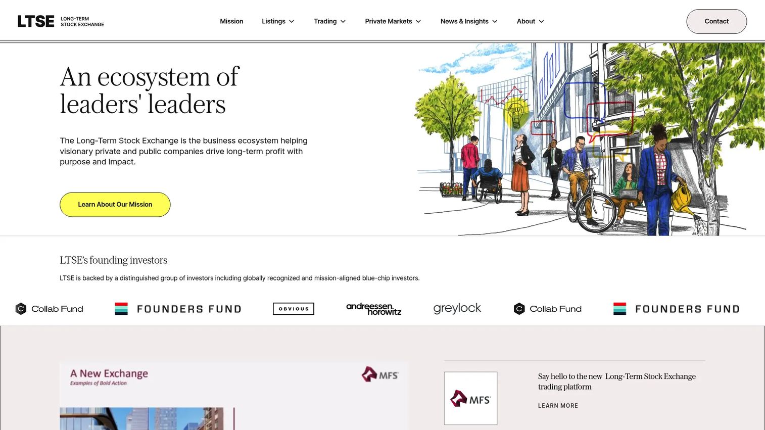 LTSE Equity cap table platform homepage
