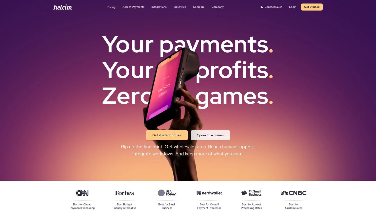 Helcim payments website