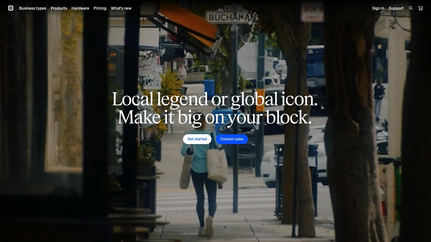 Square Point of Sale website