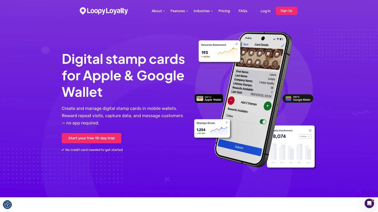 Loopy Loyalty digital stamp card software
