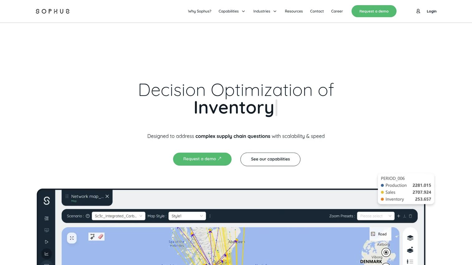 Sophus supply chain network design and optimization homepage