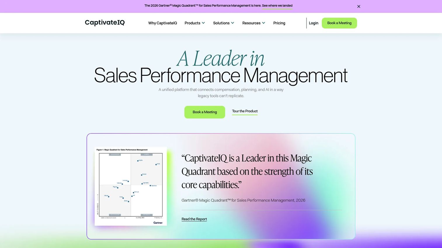 CaptivateIQ sales compensation platform interface